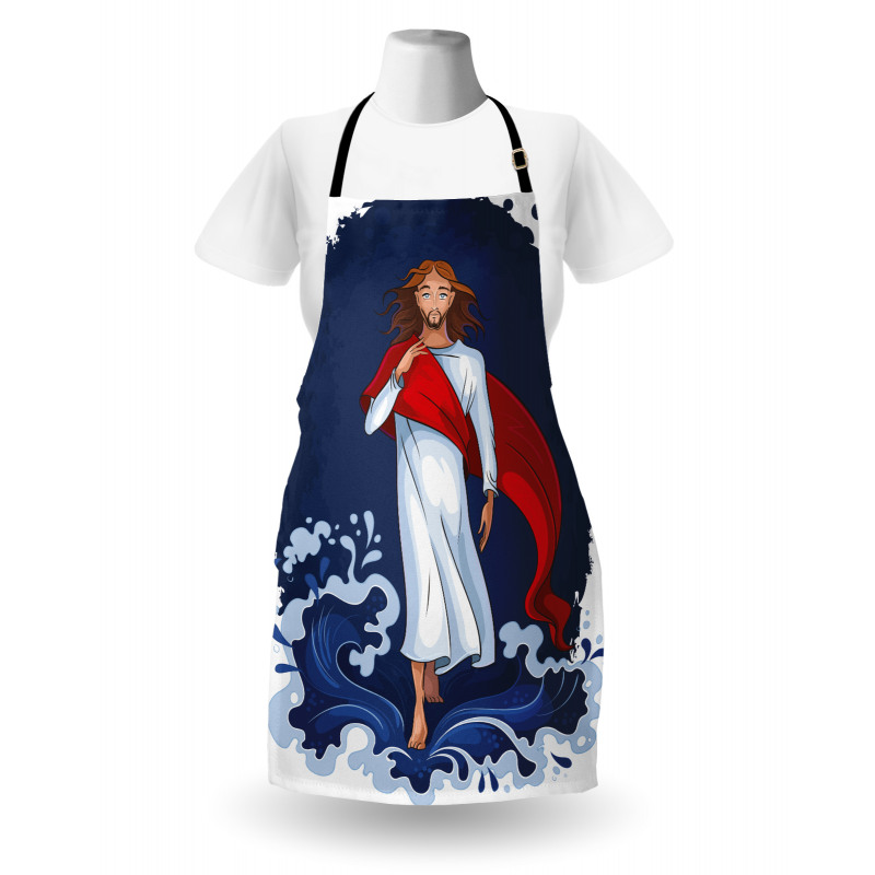 Cartoon Style Man Figure Apron