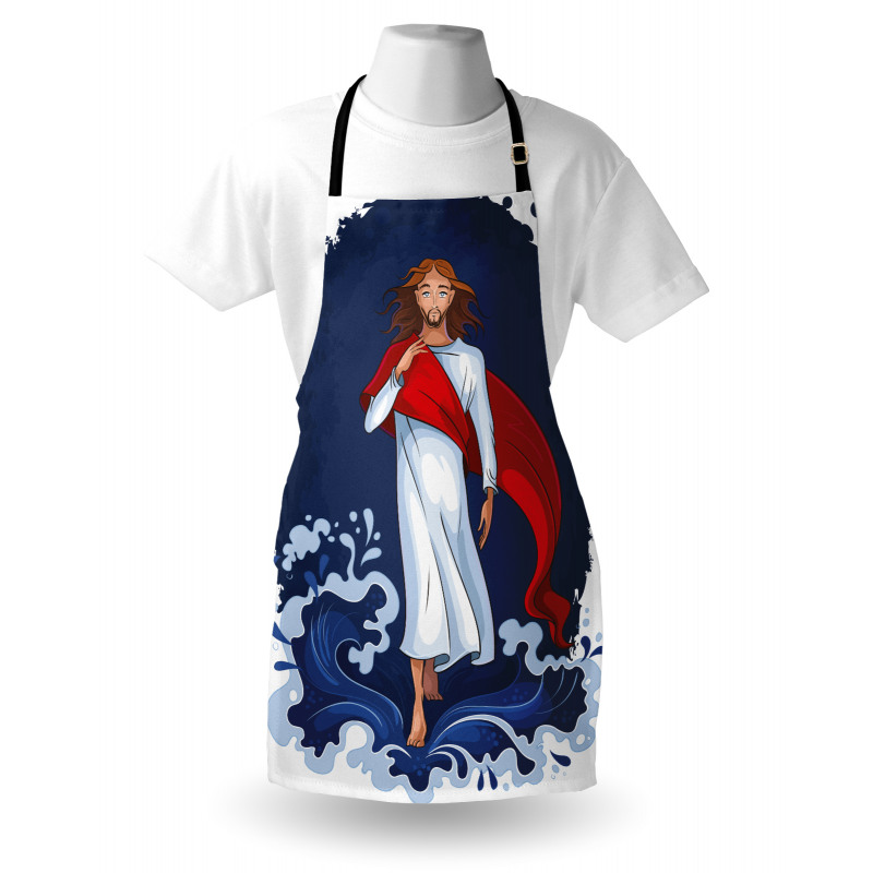 Cartoon Style Man Figure Apron