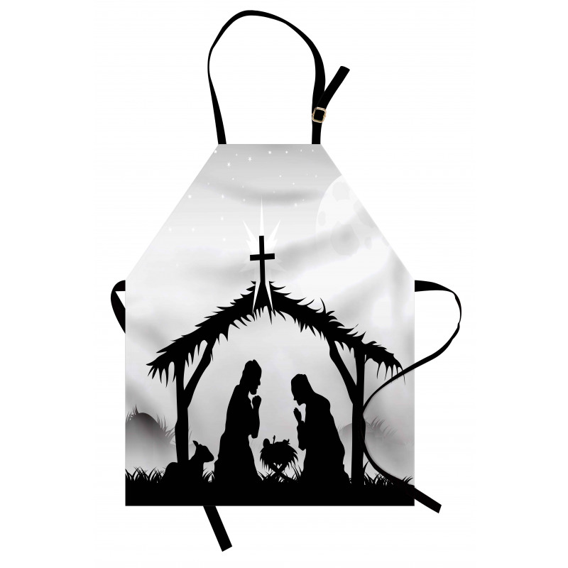 Black Silhouette Barn Sheep Apron