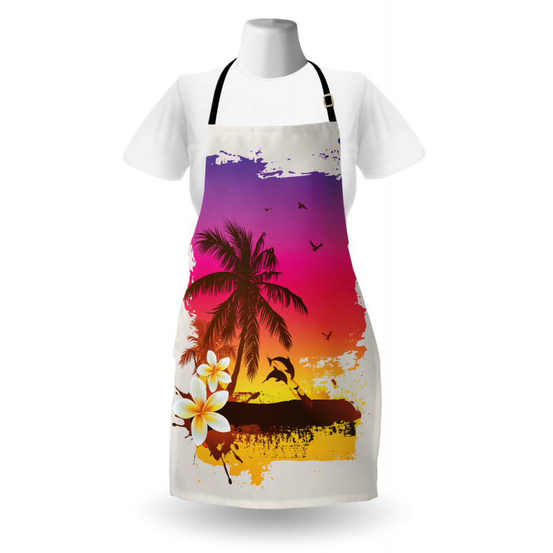 Tropical Beach Sunset Apron