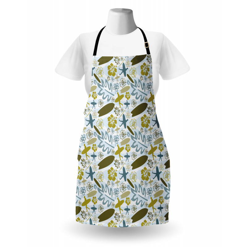 Summer Surfers and Plants Apron