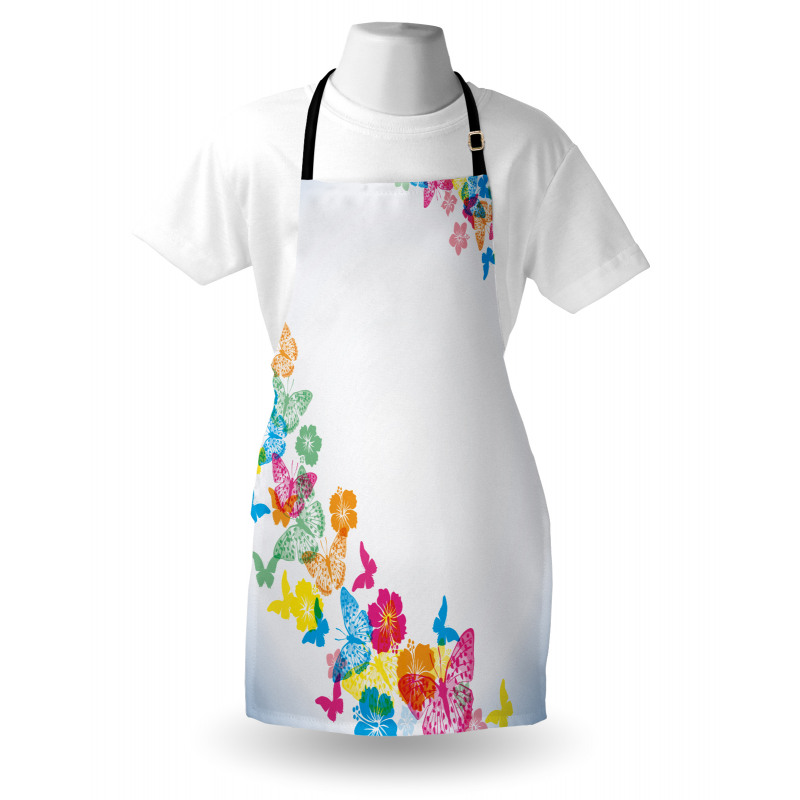 Colorful Butterfly Borders Apron