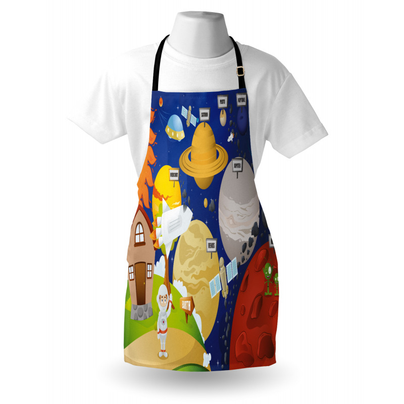 Cartoon Outer Space Apron