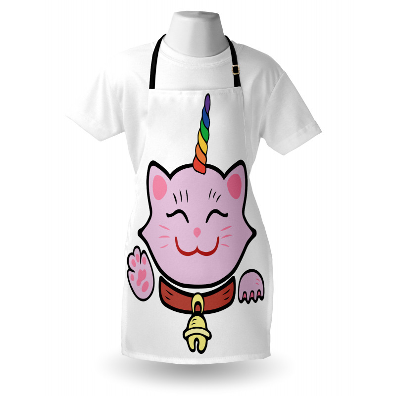 Pink Maneki Neko Apron