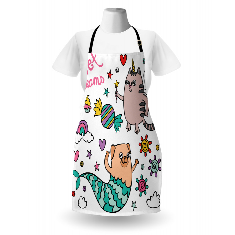 Pug Mermaid Wish Apron