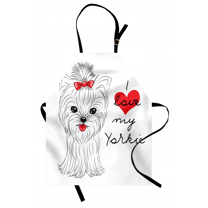 I Love My Yorkie Terrier Apron