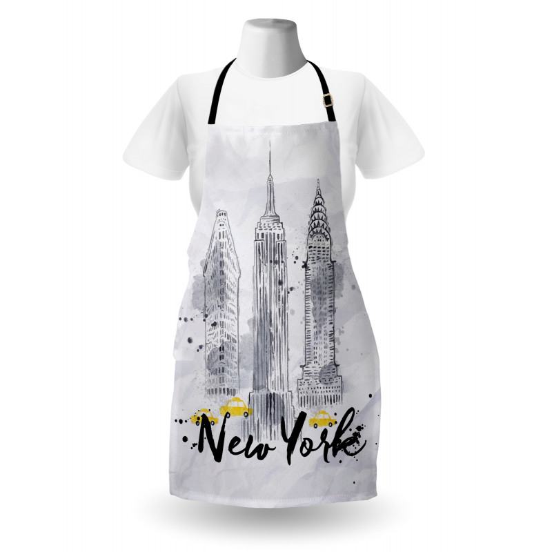 New York Sketch Art Apron