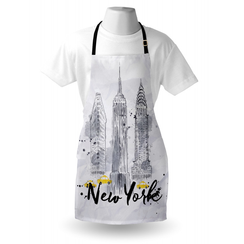 New York Sketch Art Apron