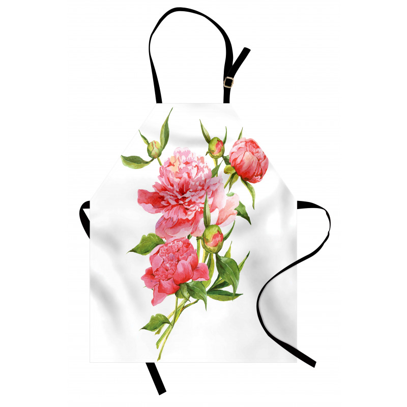 Pink Peonies Bouquet Apron