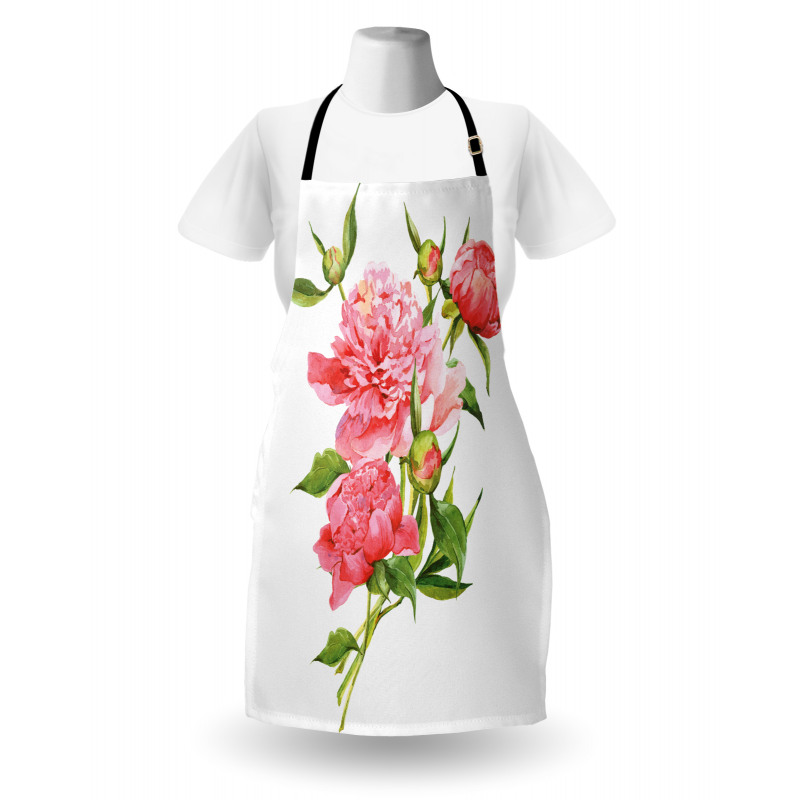 Pink Peonies Bouquet Apron