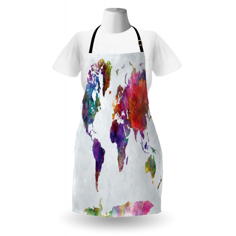 Colorful World Map Apron