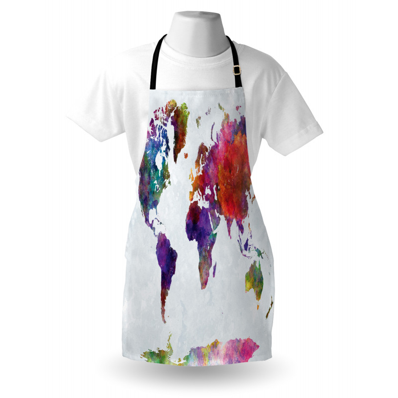 Colorful World Map Apron