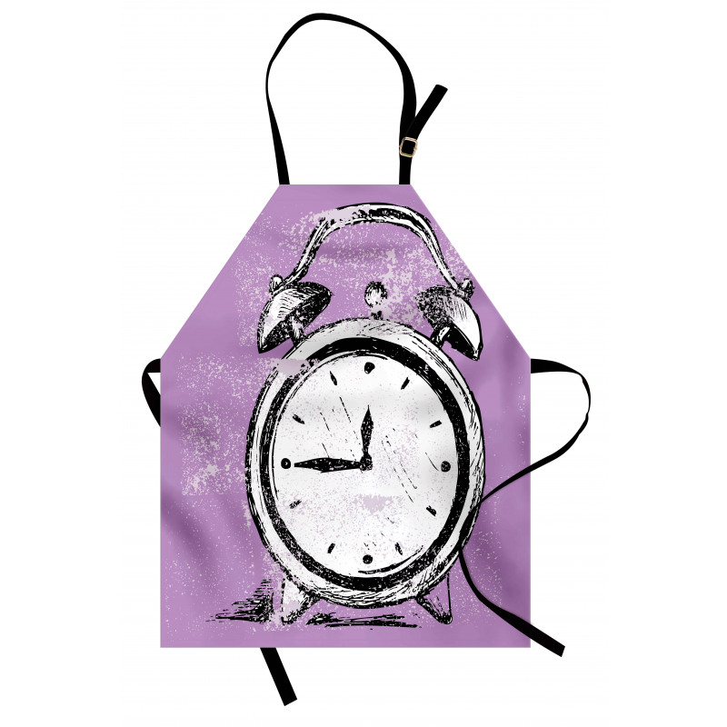Retro Alarm Clock Grunge Apron