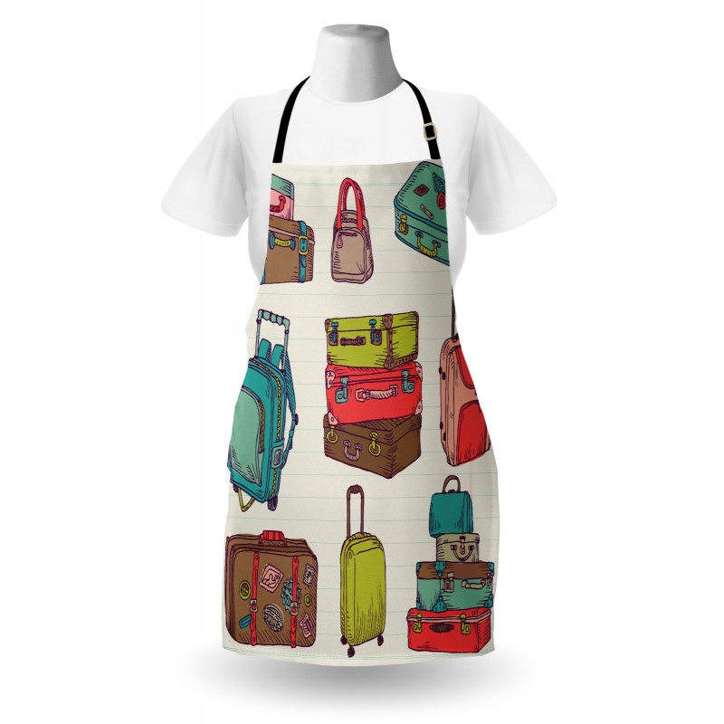 Colorful Suitcases Apron