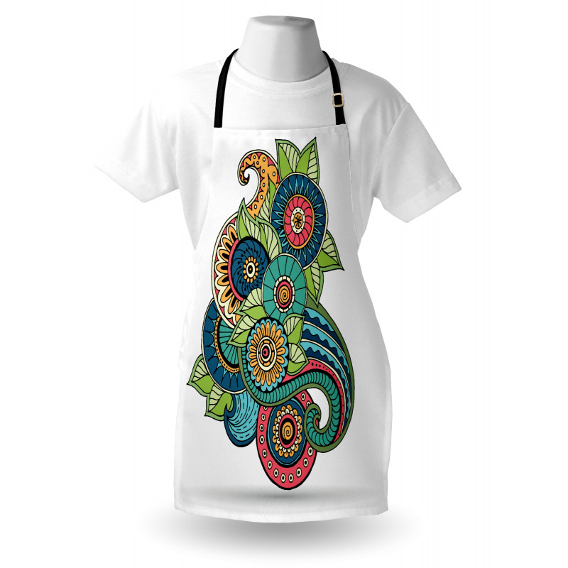 Floral Zentangle Apron