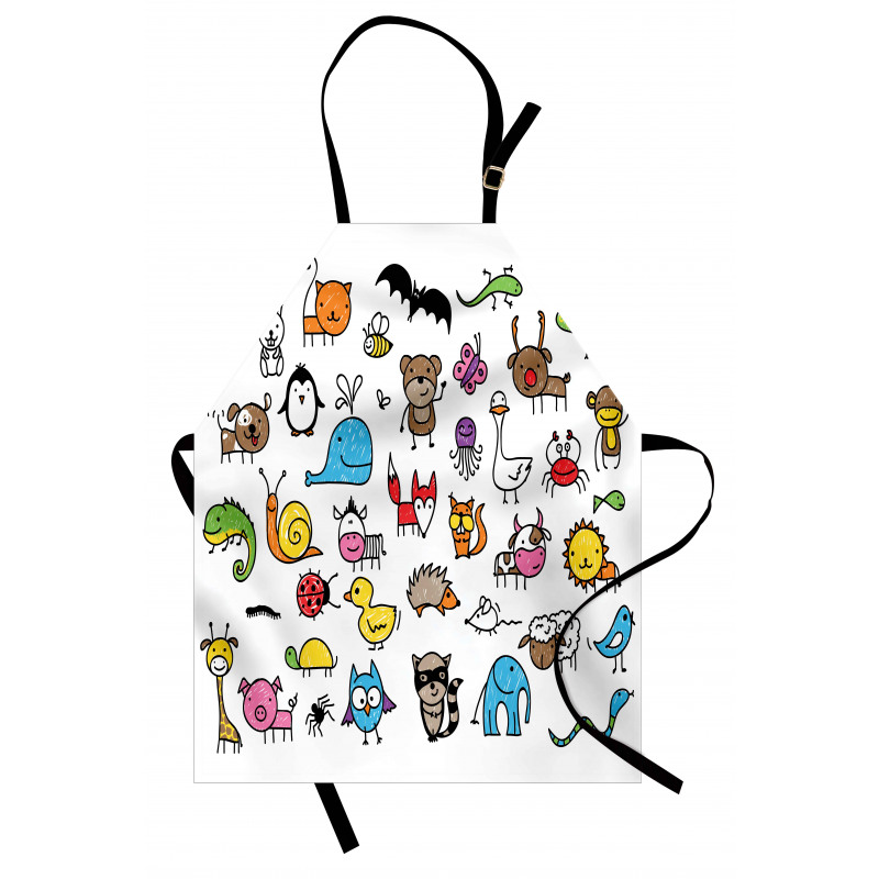 Cartoon Nursery Animals Apron