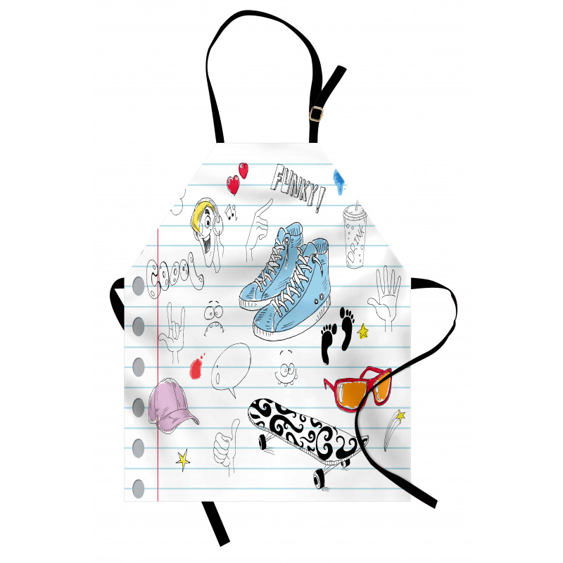 Drawings on a Notebook Apron