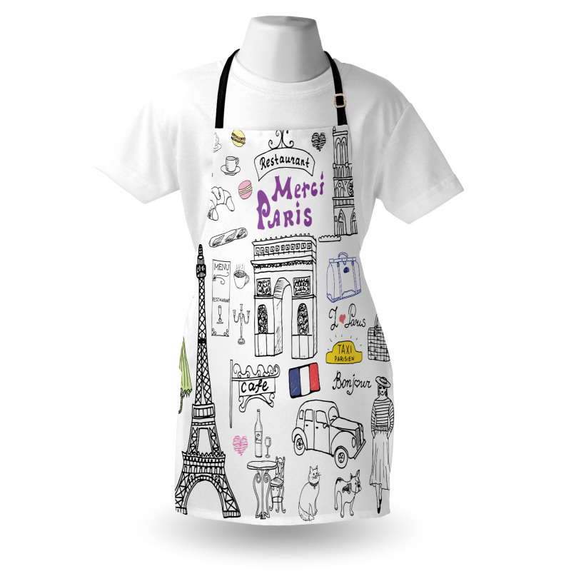 Eiffel Tower Beret Taxi Apron