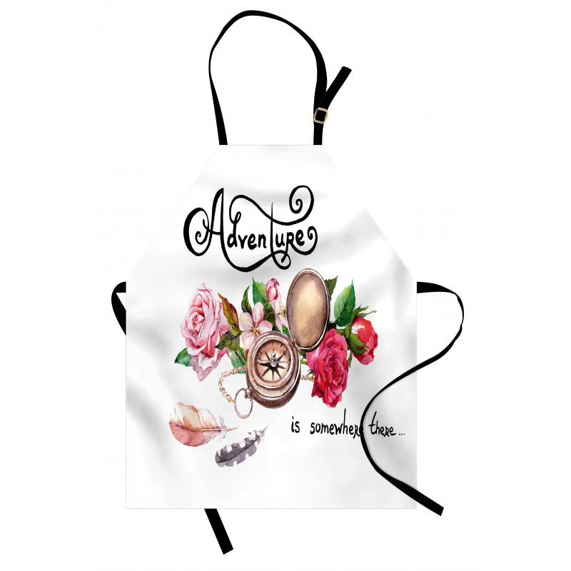 Old Compass Flowers Apron