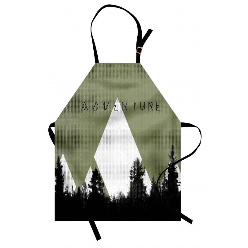 Forest Halftone Style Apron