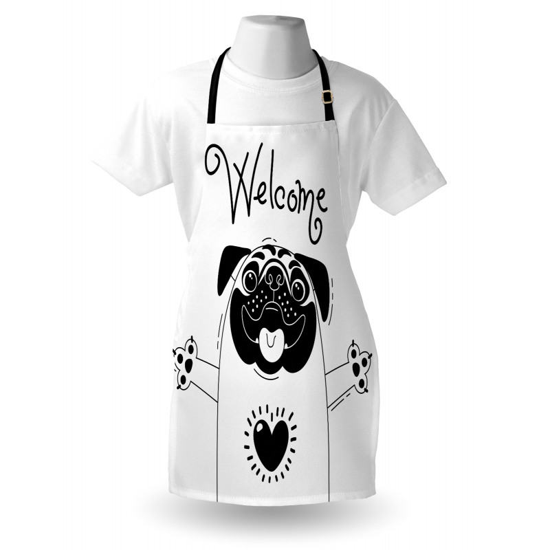 Black and White Dog Apron