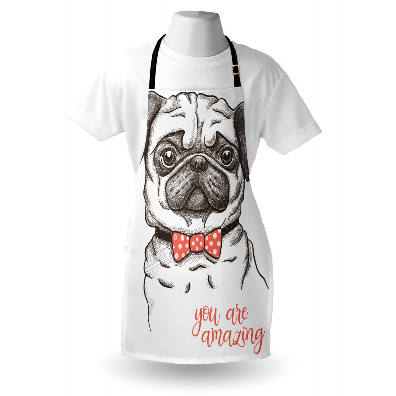 Portrait of a Dog Cartoon Apron