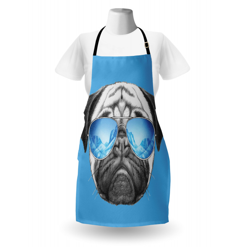 Portrait with Sunglasses Apron