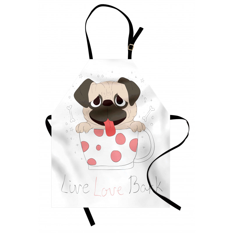 Live Love Bark Words Funny Apron