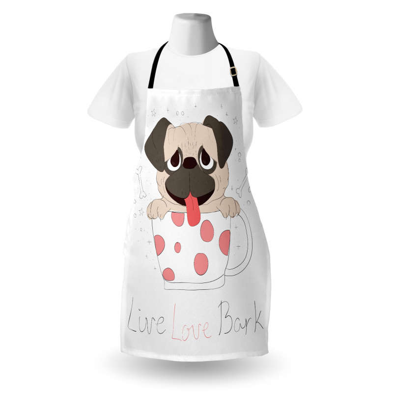 Live Love Bark Words Funny Apron