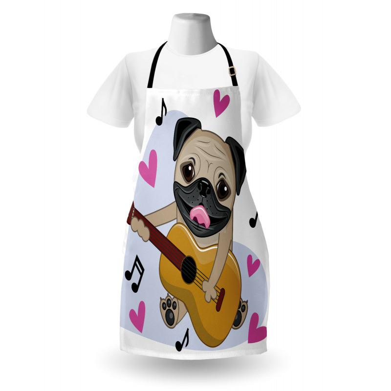 Dog Playing Guitar Singing Apron