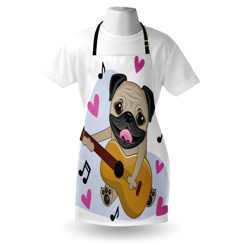 Dog Playing Guitar Singing Apron