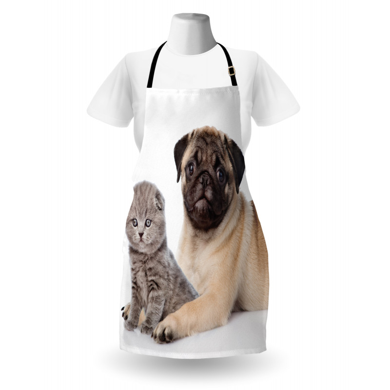 Young Puppy and Kitten Apron