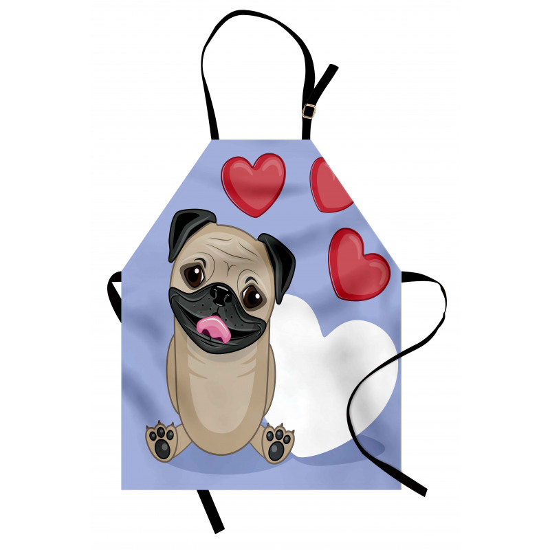 Happy Dog with Hearts Apron