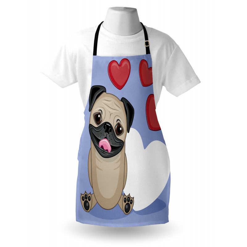 Happy Dog with Hearts Apron