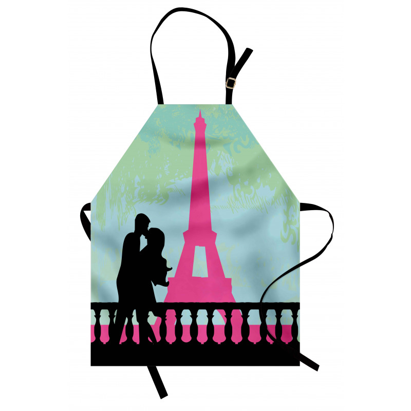 Hand Drawn Couple Kissing Apron