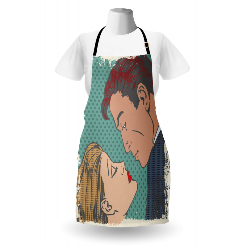 Lovers About to Kiss Art Apron