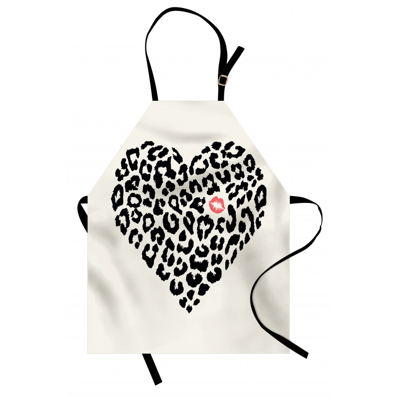 Heart Shaped Leopard Skin Apron