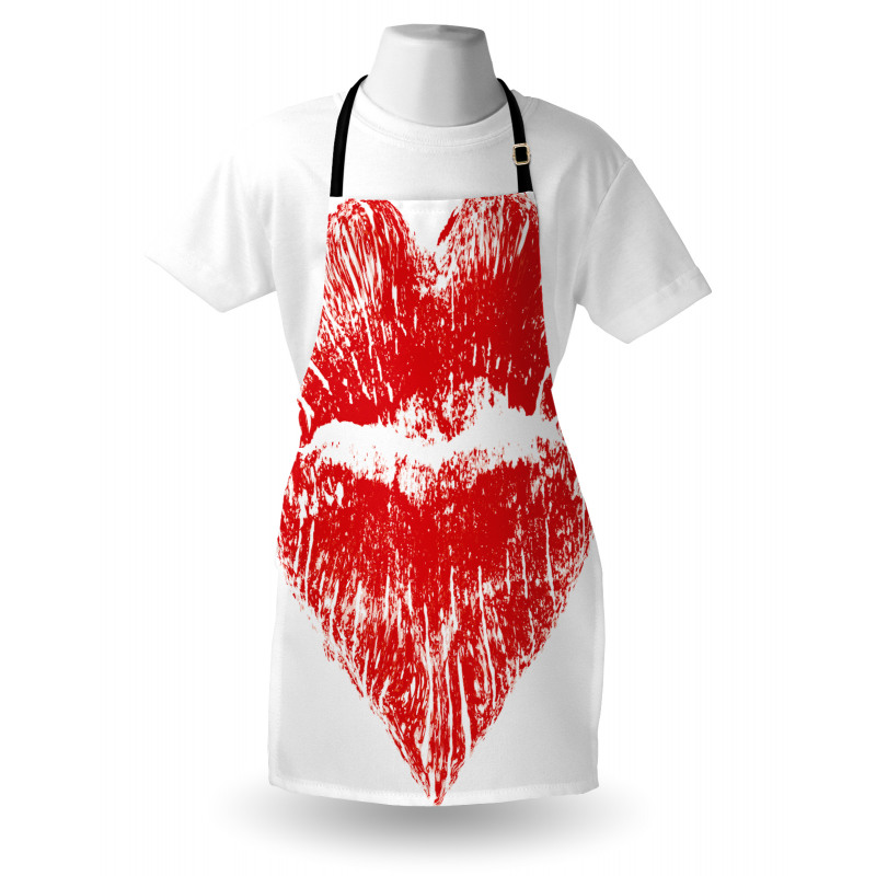 Heart Shaped Lipstick Mark Apron