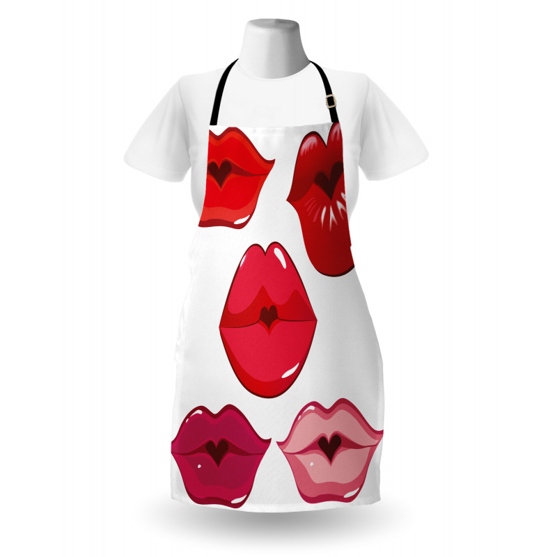 Woman Lips Kiss Affection Art Apron