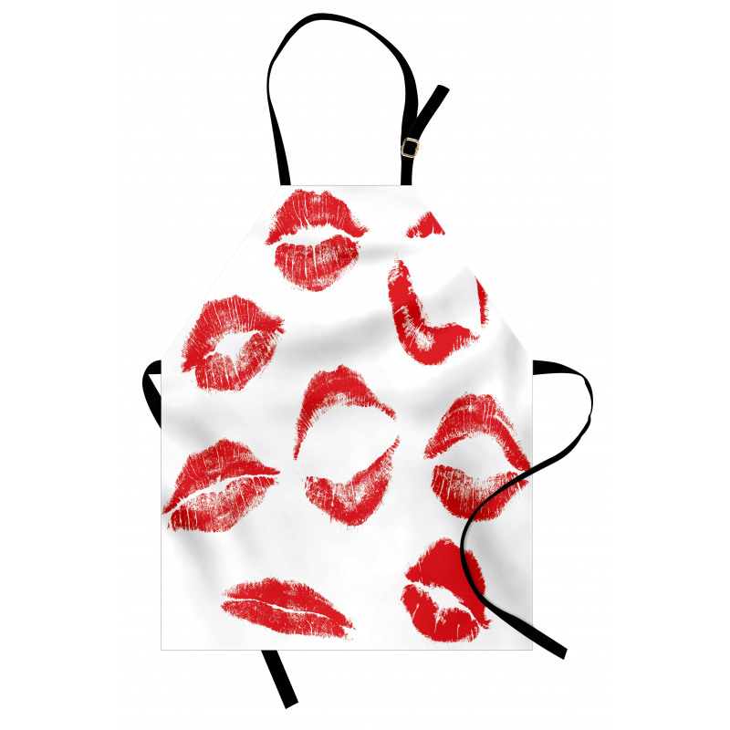 Different Red Kiss Marks Apron