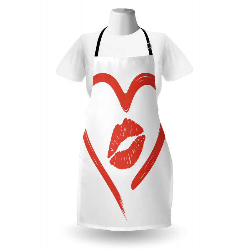 Romance Passion Lipstick Apron