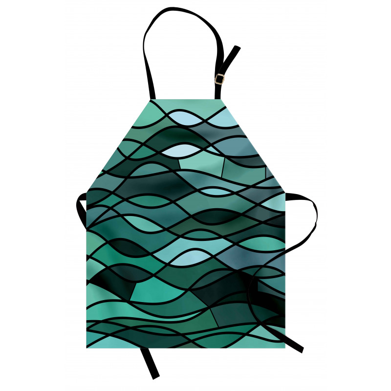 Mosaic Sea Waves Inspired Apron