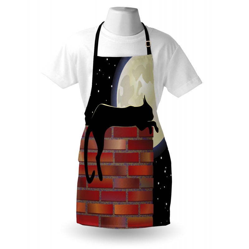 Sillhouette Cat Resting Apron