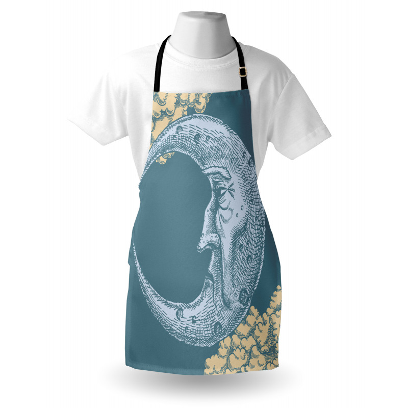 Vintage Crescent Moon Apron