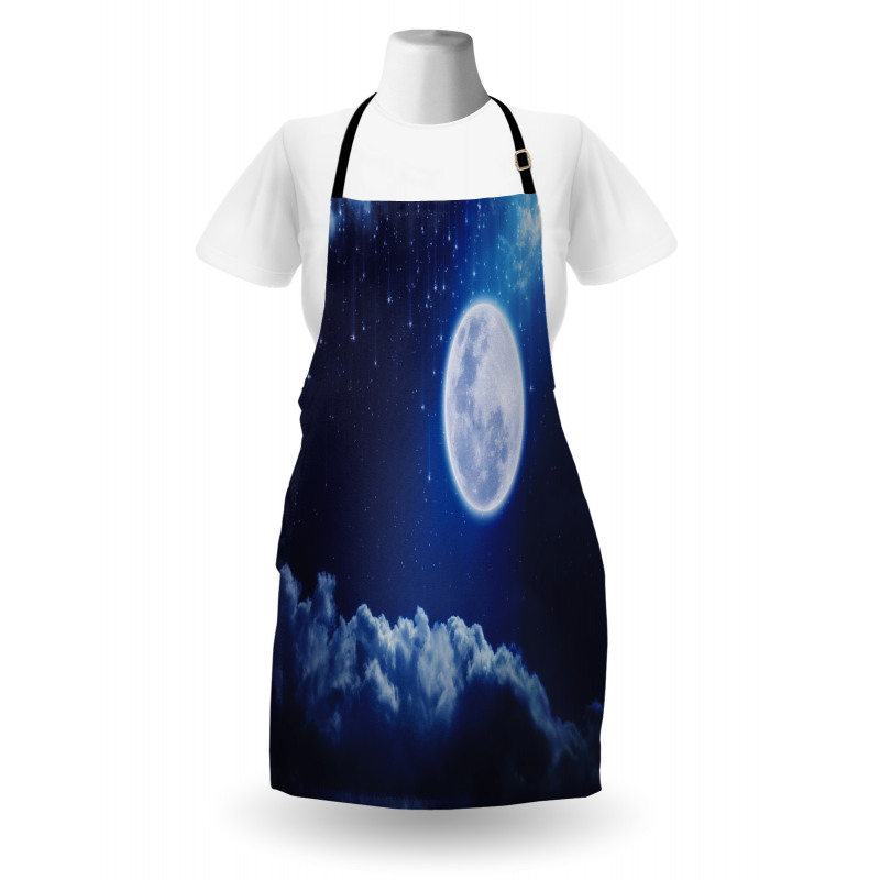 Full Moon Falling Stars Apron