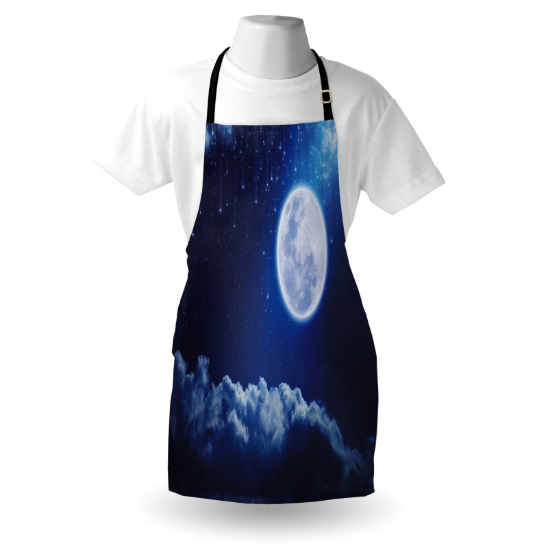 Full Moon Falling Stars Apron