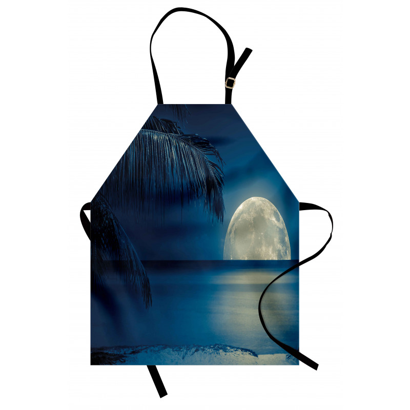 Blue Tropical Beach Image Apron