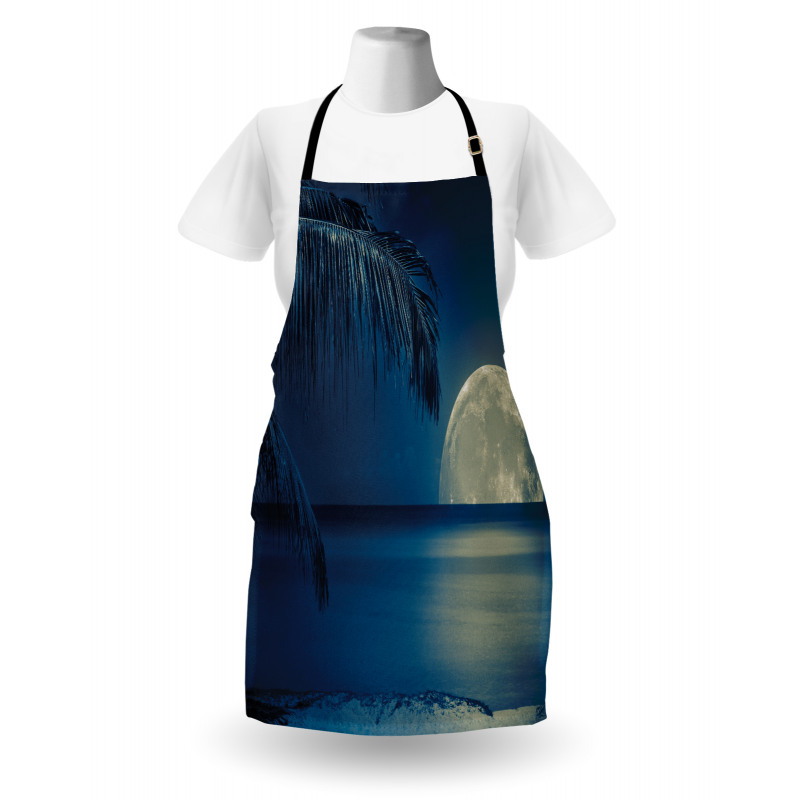 Blue Tropical Beach Image Apron