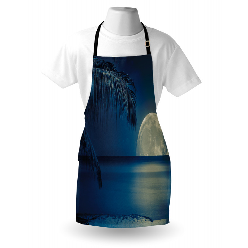 Blue Tropical Beach Image Apron