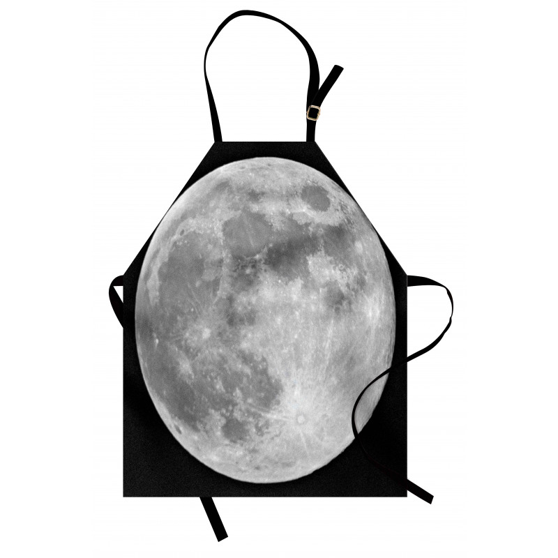 Monochrome Full Moon Art Apron